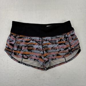 Lululemon Speed Up Shorts Womens 6 Reg 2.5” Multicolor Print Lined Running